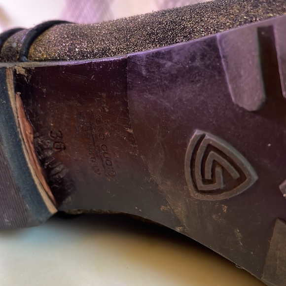 AGL black and distressed gold Leather Lace-Up Oxford Loafer Flats Menswear 6.5 - Picture 5 of 13